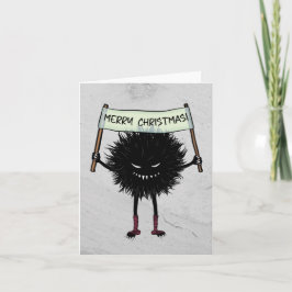 Goth Christmas Character Evil Bug Dankeskarte