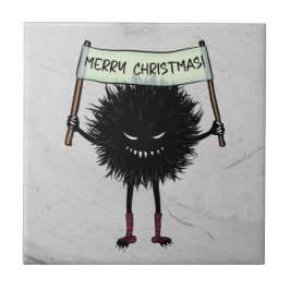 Goth Christmas Character Evil Bug Fliese