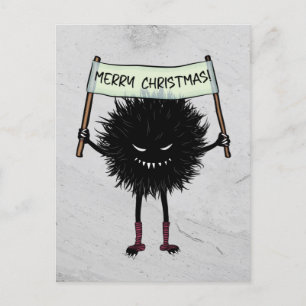 Goth Christmas Character Evil Bug Postkarte