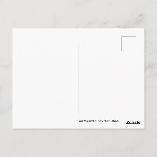 Goth Christmas Character Evil Bug Postkarte (Rückseite)