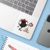 Goth Christmas Character Evil Bug Sticker (Laptop mit iPhone)