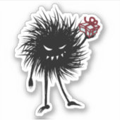 Goth Christmas Character Evil Bug Sticker (Vorderseite)
