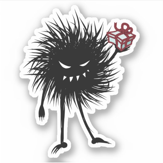 Goth Christmas Character Evil Bug Sticker (Vorderseite)