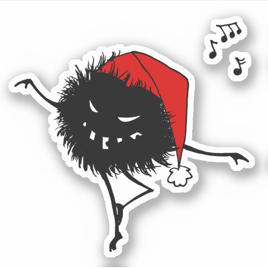 Goth Christmas Character Evil Bug Sticker (Vorderseite)