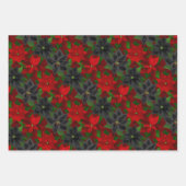 Goth Christmas Poinsettia Geschenkpapier Set (Vorderseite)