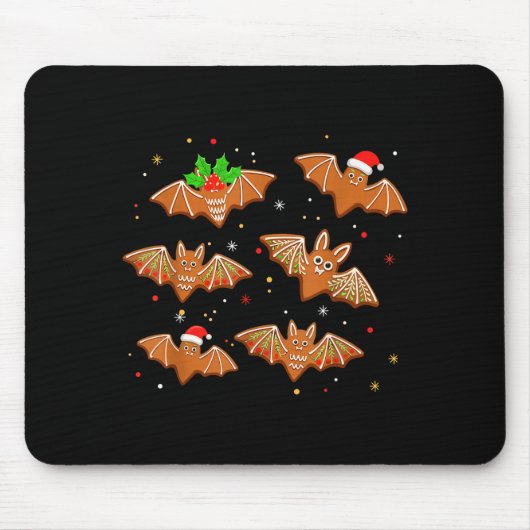 Goth Christmas Shirt For Kids, Soky Cute Bat Ginge Mousepad (Vorne)