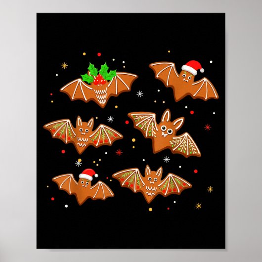 Goth Christmas Shirt For Kids, Soky Cute Bat Ginge Poster (Vorne)