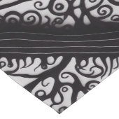 Goth Christmas Table Runner - Schwarz und Weiß Kurzer Tischläufer (Ecke)