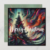 Goth Christmas Tree Feiertagskarte (Vorne/Hinten)