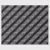 Goth Christmas Wrapping Paper - Schwarz und Weiß Geschenkpapier (Flach)