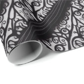 Goth Christmas Wrapping Paper - Schwarz und Weiß Geschenkpapier (Rolleneckpunkt)