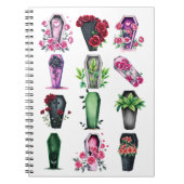 Goth Coffin Notizbuch Beerdigung Regisseur Geschen Notizblock (Vorderseite)