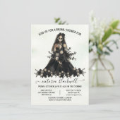 Goth Corpse Bride Brautparty Einladung (Stehend Vorderseite)
