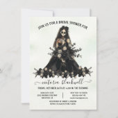 Goth Corpse Bride Brautparty Einladung (Vorderseite)