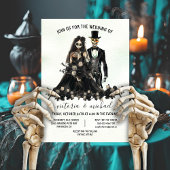 Goth Corpse Bride & Groom Wedding Einladung