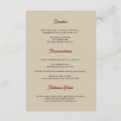 Goth Couple Zombie Halloween Wedding Begleitkarte (Rückseite)