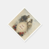 Goth Couple Zombie Halloween Wedding Serviette (Ecke)