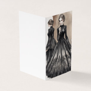 Goth Couture LBD Blank Grußkarte