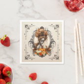 Goth Creepy Lady Pumpkins Serviette (Beispiel)