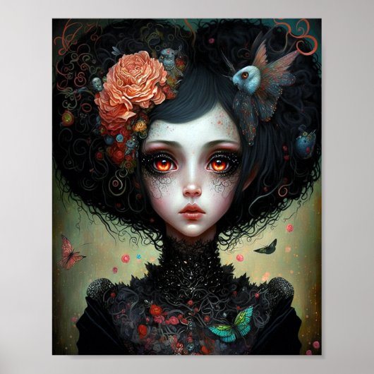 Goth Creepy Niedlich Girl Gothic Poster (Vorne)