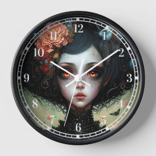 Goth Creepy Niedlich Girl Gothic Uhr