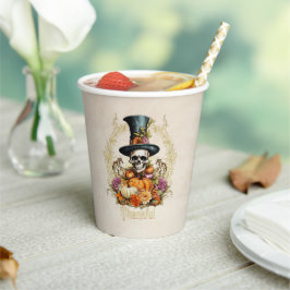 Goth Creepy Skeleton Dankbar Pappbecher