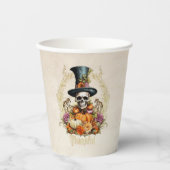 Goth Creepy Skeleton Dankbar Pappbecher (Vorderseite)
