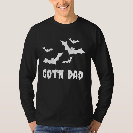 Goth Dad  Gothic Spooky Bats Father s Day Hallowee T-Shirt (Vorderseite)
