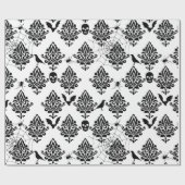 Goth Damask Creepy Spiders Cobnetzween Geschenkpapier (Flach)