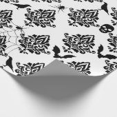 Goth Damask Creepy Spiders Cobnetzween Geschenkpapier (Ecke)