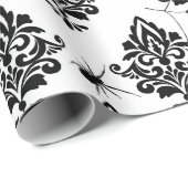 Goth Damask Creepy Spiders Cobnetzween Geschenkpapier (Rolleneckpunkt)