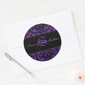 Goth Damask Grunge Monogram Sticker (Umschlag)