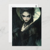 Goth Dark Angel Fantasy Postkarte (Vorne/Hinten)