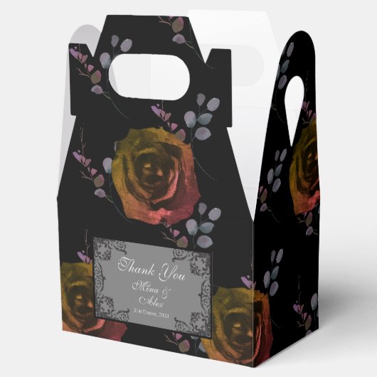 Goth Dark Crimson Rose Custom Geschenkschachtel (Geöffnet)