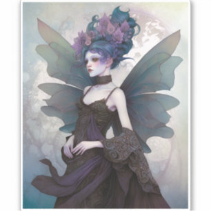Goth Dark Fairy Girl Fantasy Art Aufkleber