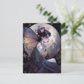 Goth Dark Fairy Girl Fantasy Art Postkarte (Stehend Vorderseite)