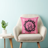 Goth Dark Pink Romantic Lovers Geschenk Kissen (Stuhl )