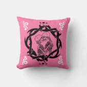 Goth Dark Pink Romantic Lovers Geschenk Kissen (Vorderseite)