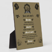 Goth Dark Romance Hochzeitsmenü Fotoplatte (Seite)