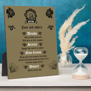 Goth Dark Romance Hochzeitsmenü Fotoplatte