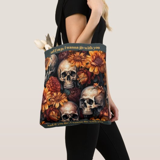 Goth Dark Romance Lonely Day Skulls Tasche (Von Nahem)