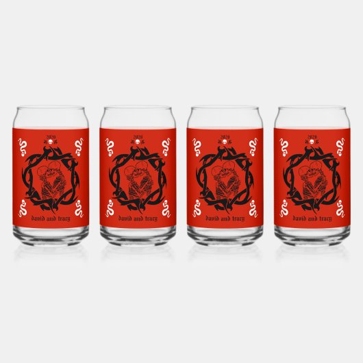 Goth Dark Romantic Lovers Gift Dosenglas (Vorderseite)