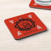 Goth Dark Romantic Lovers Gift Getränkeuntersetzer (Linke Seite)
