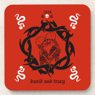 Goth Dark Romantic Lovers Gift Getränkeuntersetzer
