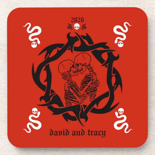 Goth Dark Romantic Lovers Gift Getränkeuntersetzer (Vorderseite)