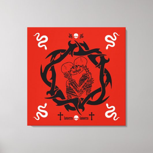 Goth Dark Romantic Lovers Gift Leinwanddruck (Vorderseite)