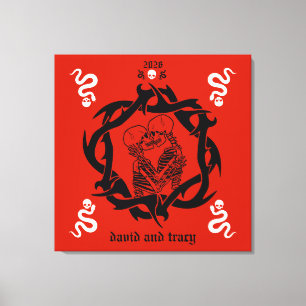 Goth Dark Romantic Lovers Gift Leinwanddruck
