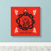 Goth Dark Romantic Lovers Gift Leinwanddruck (Insitu (Holzboden))