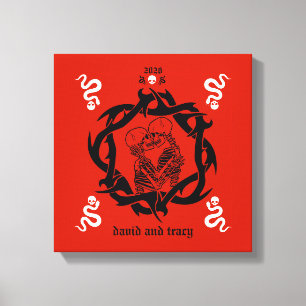 Goth Dark Romantic Lovers Gift Leinwanddruck