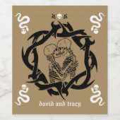 Goth Dark Romantic Lovers Gift Weinetikett (Einzelnes Label)